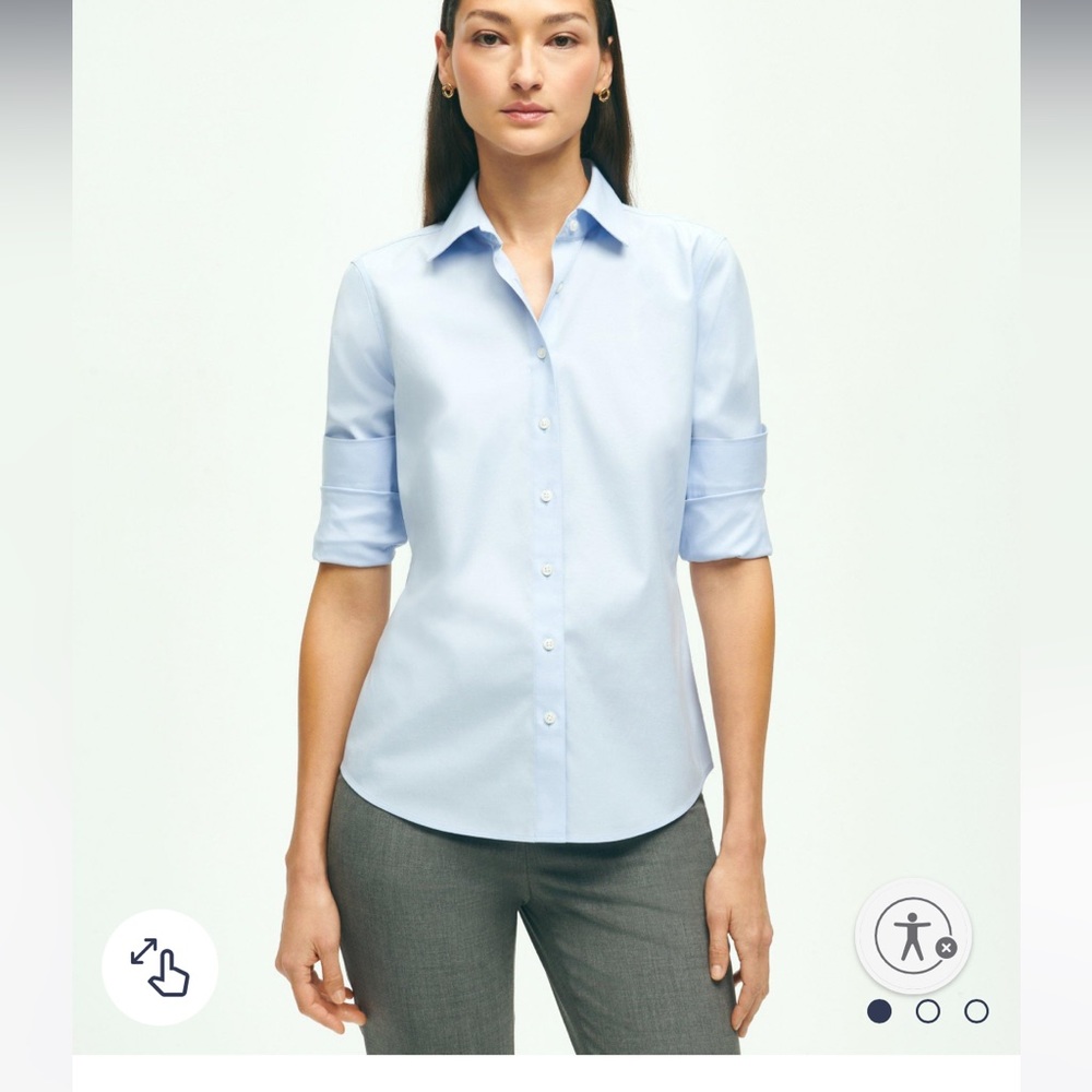 Brooks brothers size 4 baby blue Oxford